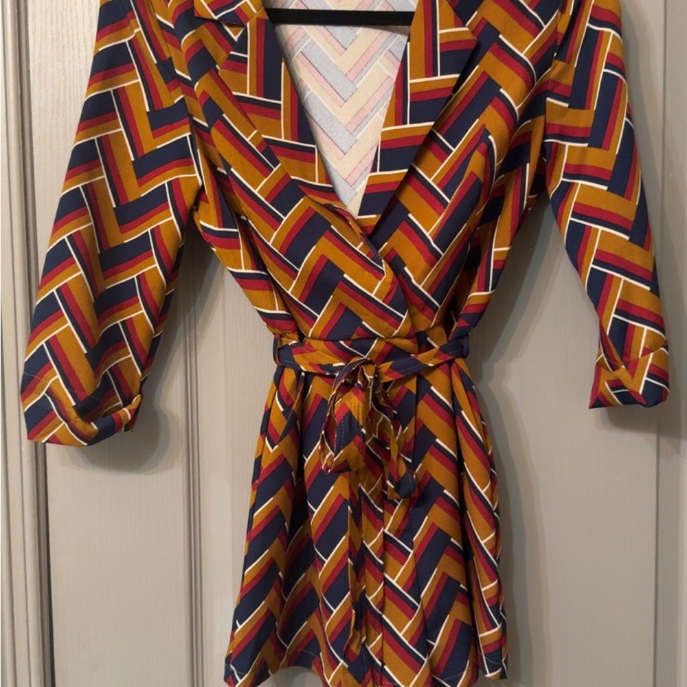 Forever 21 Multicolor Chevron Dress